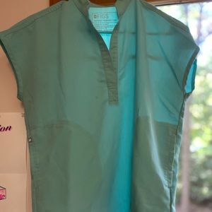 Figs Scrubs Fresh Aqua XXS Rafaela Top